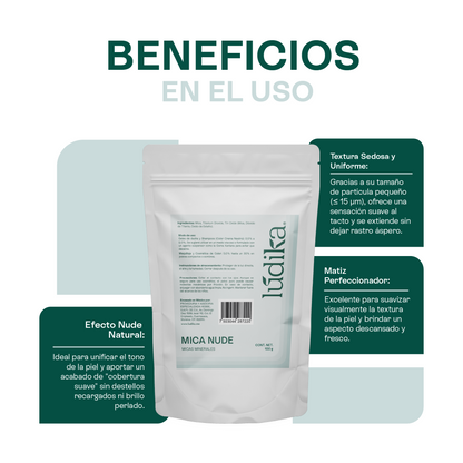 Mica Nude | Pigmento Sutil para un Acabado Sedoso, Natural y Perfeccionador