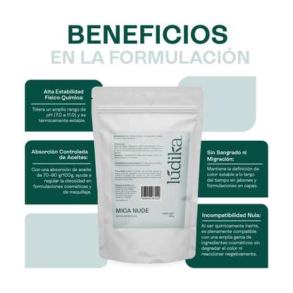 Mica Nude | Pigmento Sutil para un Acabado Sedoso, Natural y Perfeccionador
