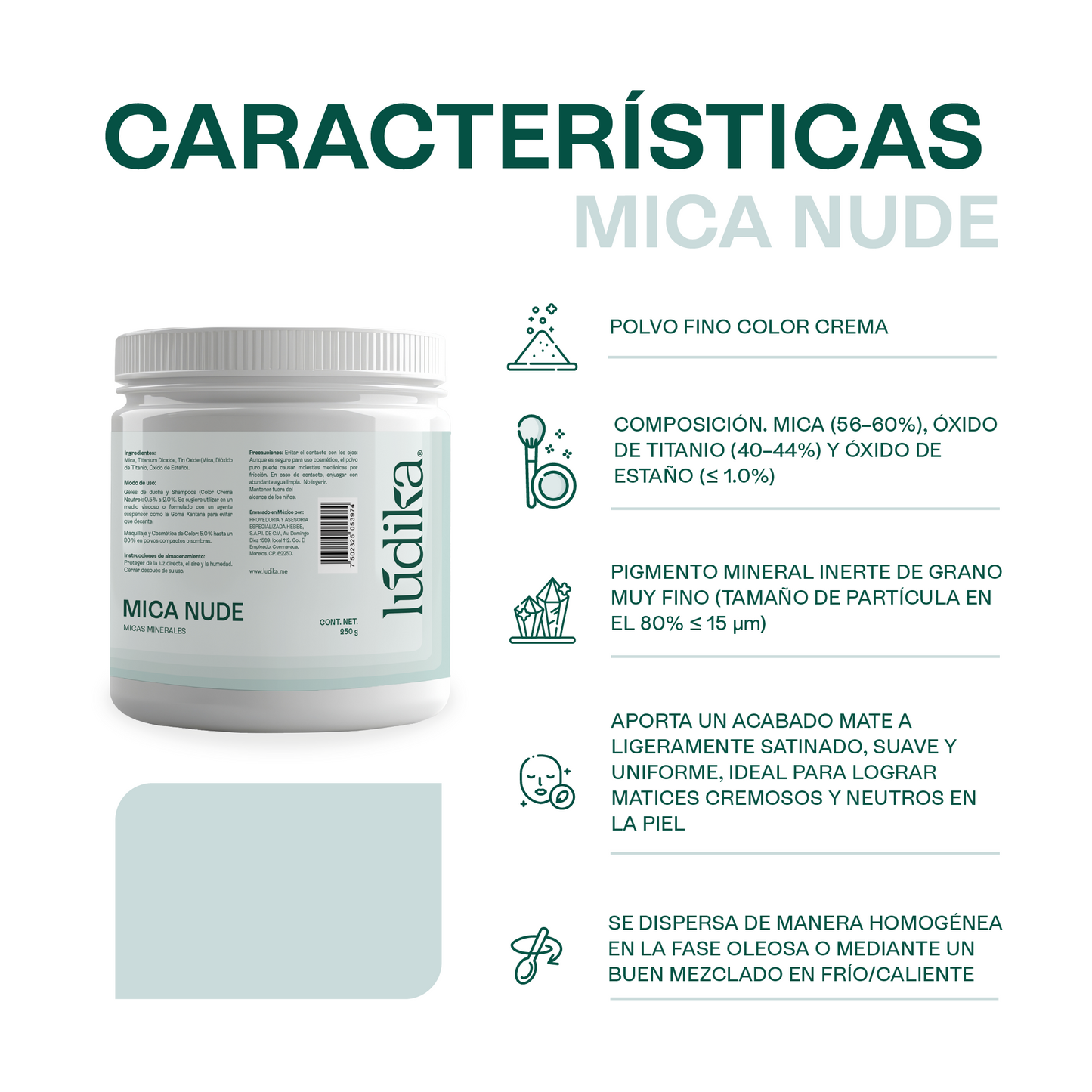 Mica Nude | Pigmento Sutil para un Acabado Sedoso, Natural y Perfeccionador