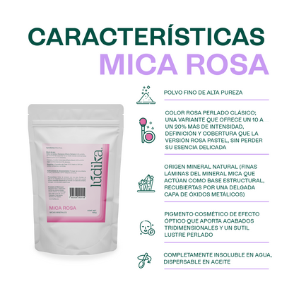 Mica Rosa | Pigmento Perlado Suave para Cosméticos Delicados y Radiantes