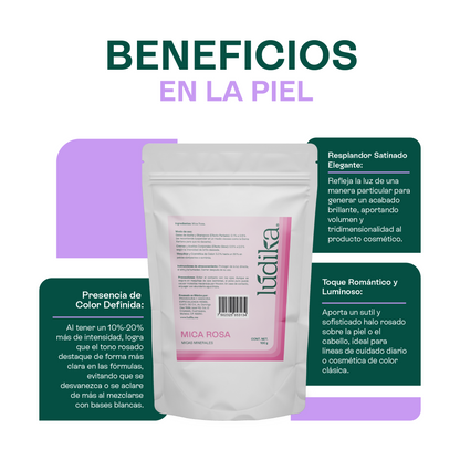 Mica Rosa | Pigmento Perlado Suave para Cosméticos Delicados y Radiantes