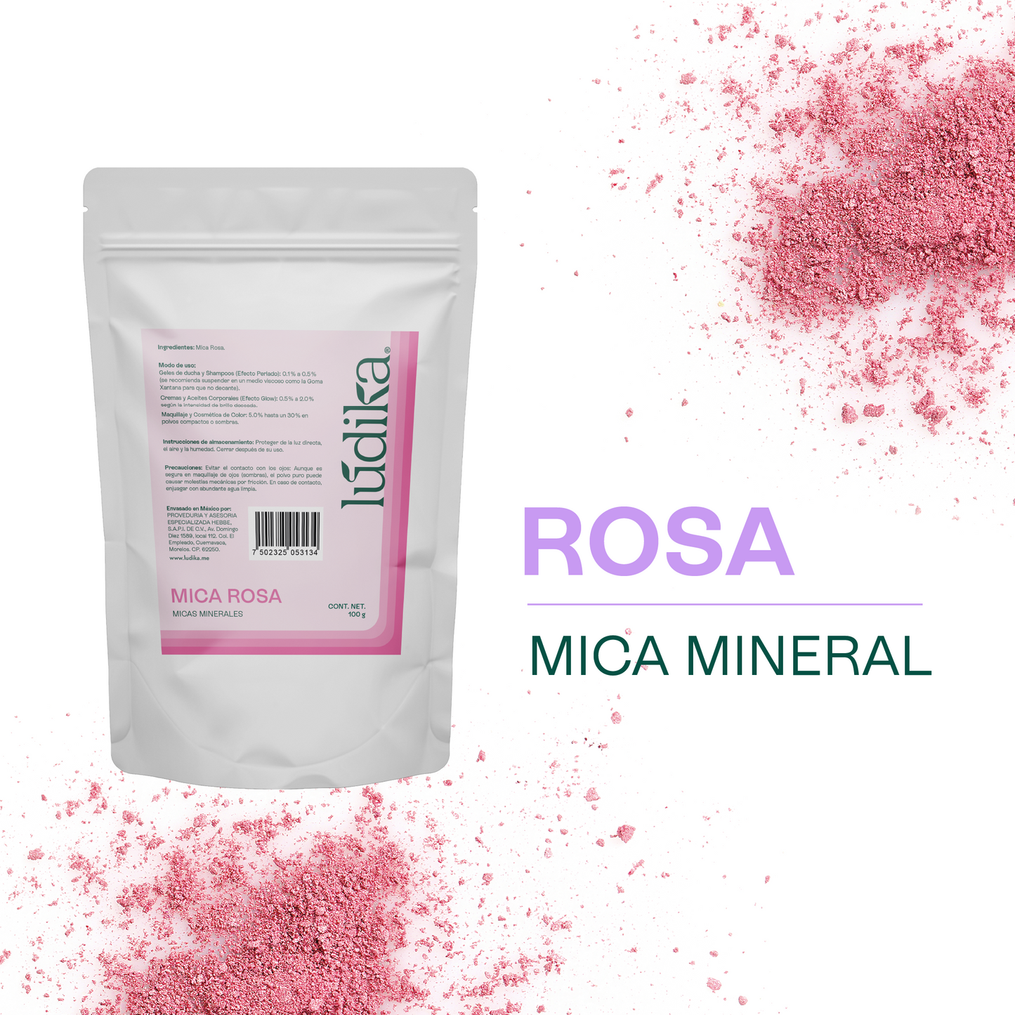 Mica Rosa | Pigmento Perlado Suave para Cosméticos Delicados y Radiantes