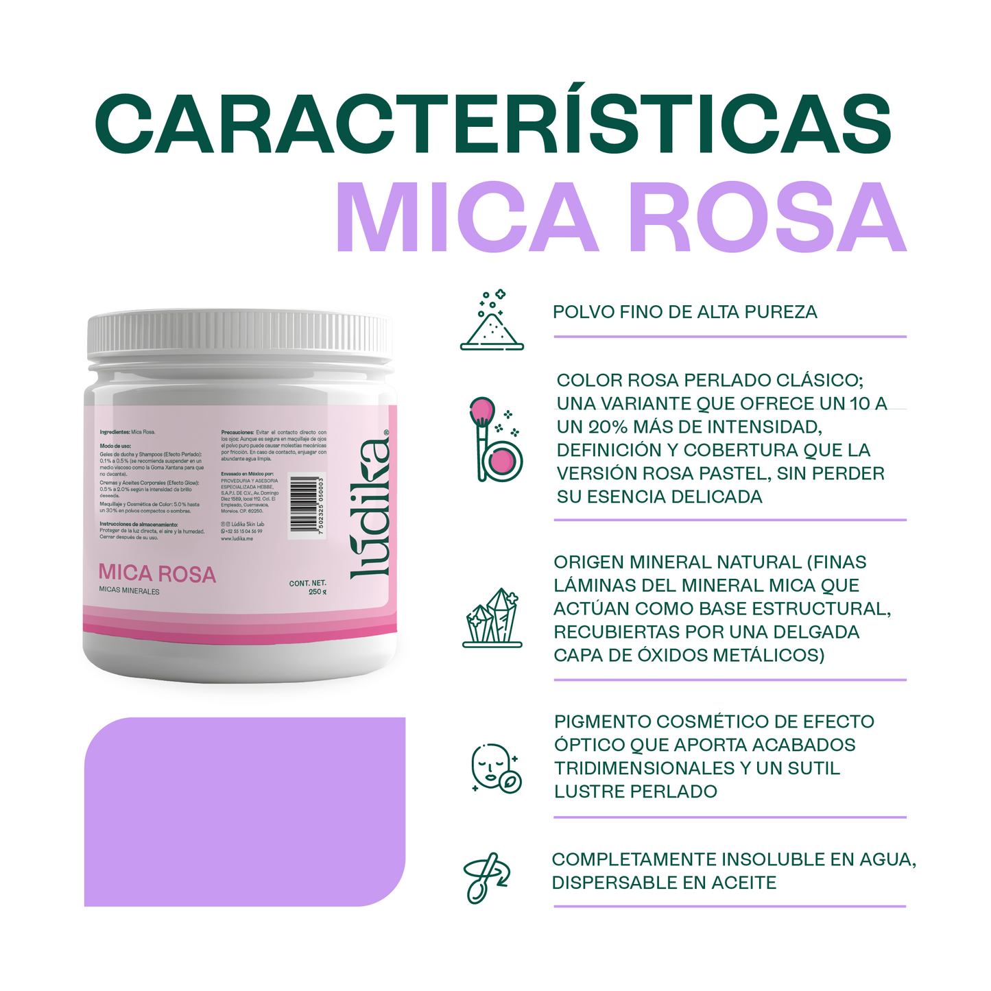 Mica Rosa | Pigmento Perlado Suave para Cosméticos Delicados y Radiantes