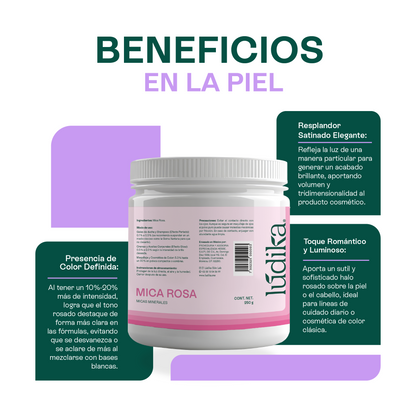 Mica Rosa | Pigmento Perlado Suave para Cosméticos Delicados y Radiantes