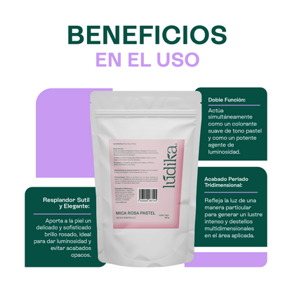 Mica Rosa Pastel | Pigmento Perlado Suave para Cosméticos Delicados y Radiantes