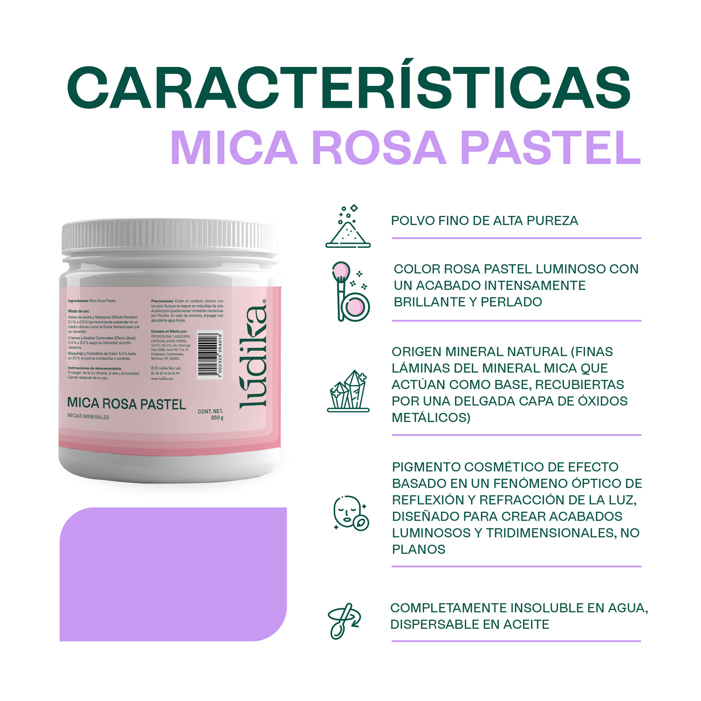 Mica Rosa Pastel | Pigmento Perlado Suave para Cosméticos Delicados y Radiantes