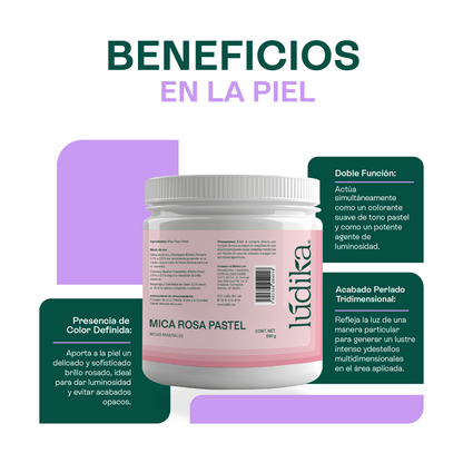 Mica Rosa Pastel | Pigmento Perlado Suave para Cosméticos Delicados y Radiantes