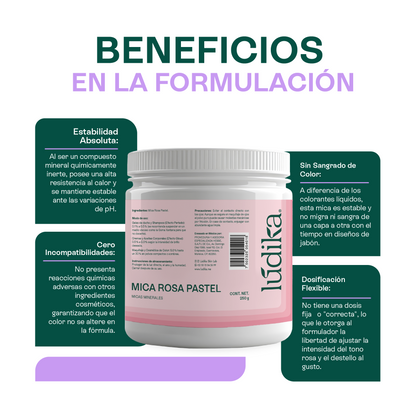 Mica Rosa Pastel | Pigmento Perlado Suave para Cosméticos Delicados y Radiantes