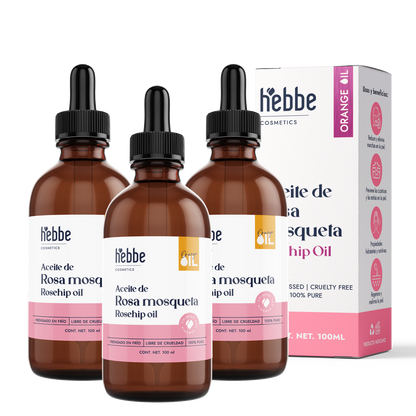 Kit 3 Aceites de Rosa Mosqueta | Facial y Corporal | Tratamiento Regenerador, Antiedad y Cicatrizante