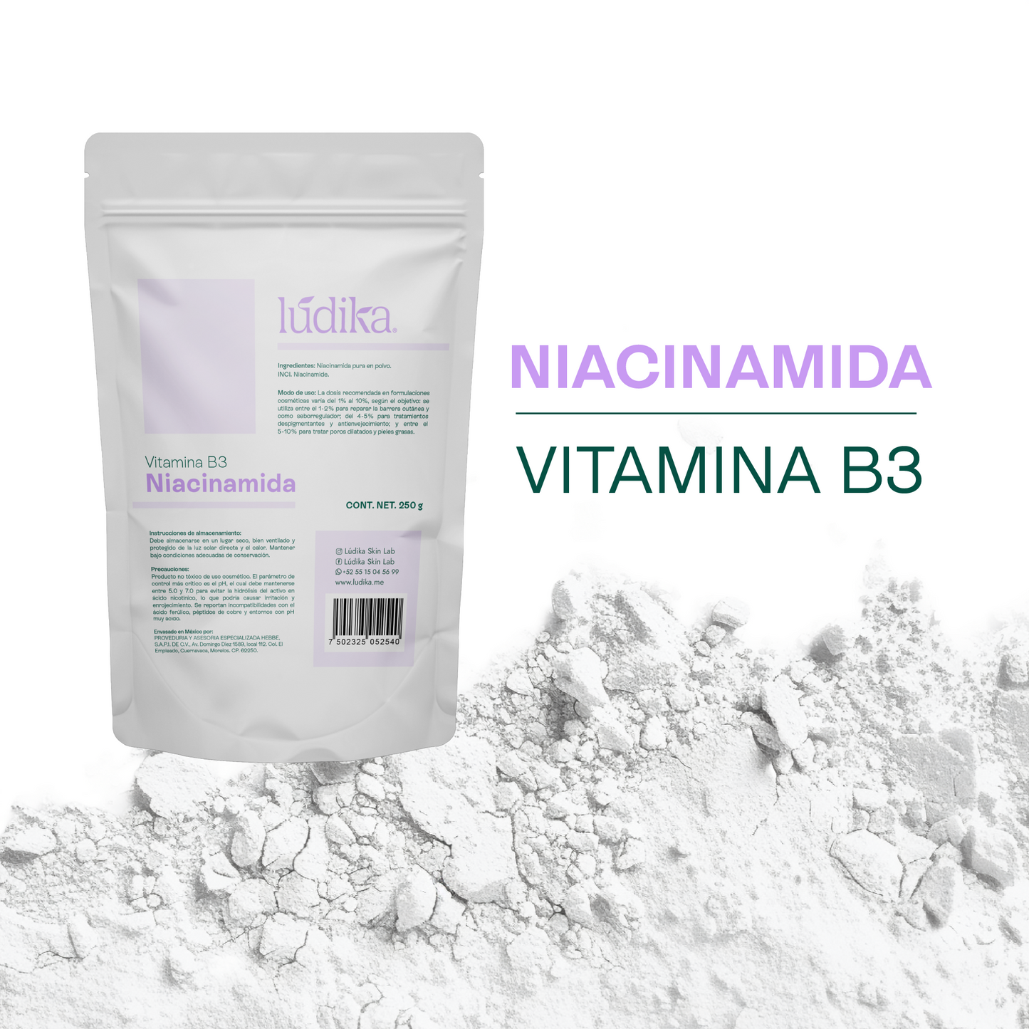 Niacinamida (Vitamina B3) | Facil y Capilar | Multiacción Control de Sebo, Poros y Manchas