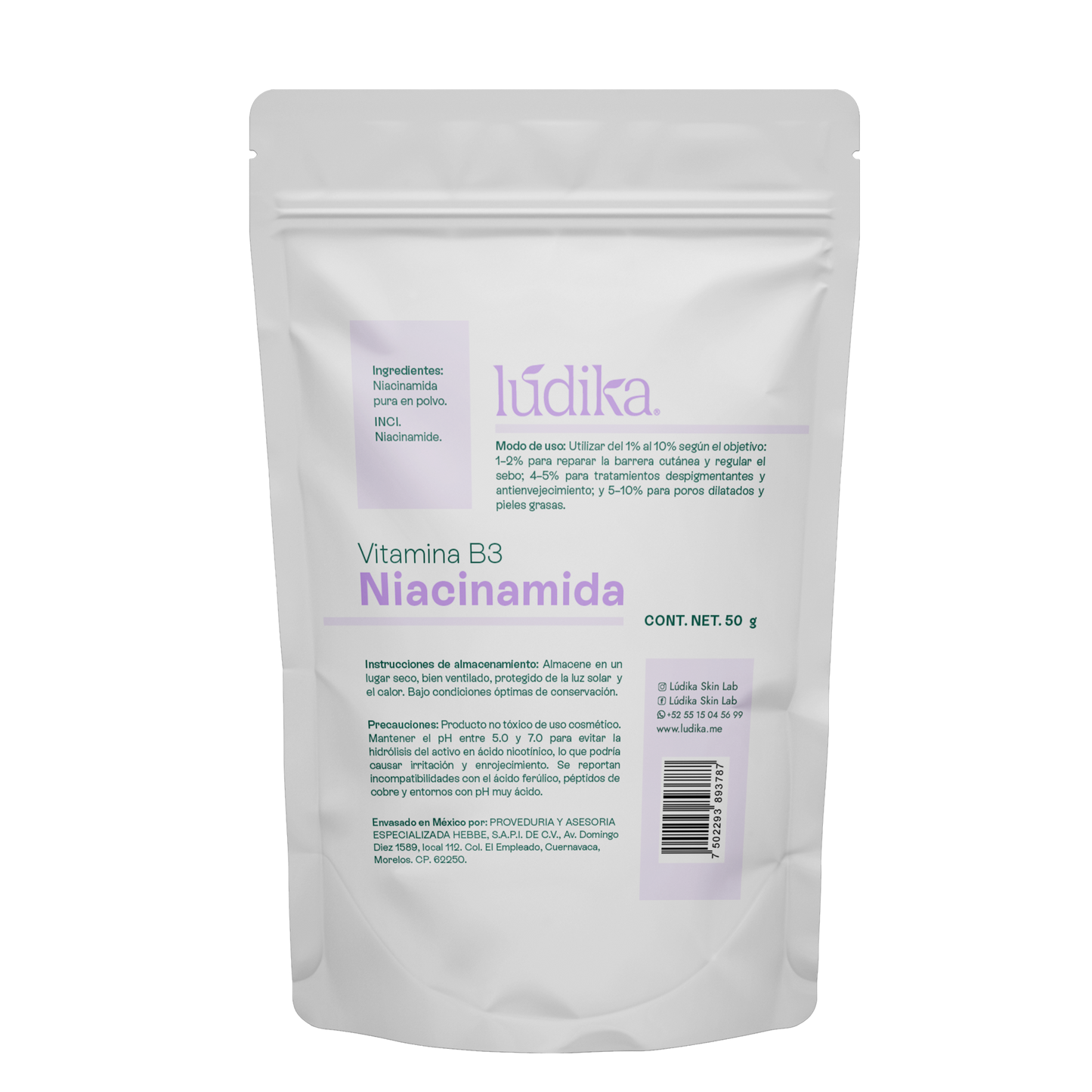 Niacinamida (Vitamina B3) | Facil y Capilar | Multiacción Control de Sebo, Poros y Manchas