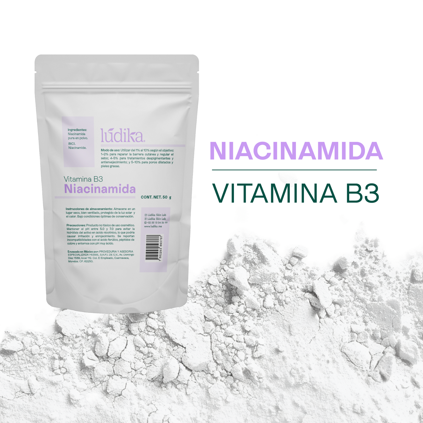 Niacinamida (Vitamina B3) | Facil y Capilar | Multiacción Control de Sebo, Poros y Manchas