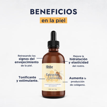 Extracto Glicólico de Jalea Real | Facial, Corporal y Capilar | Activo Revitalizante y Regenerador Antiedad