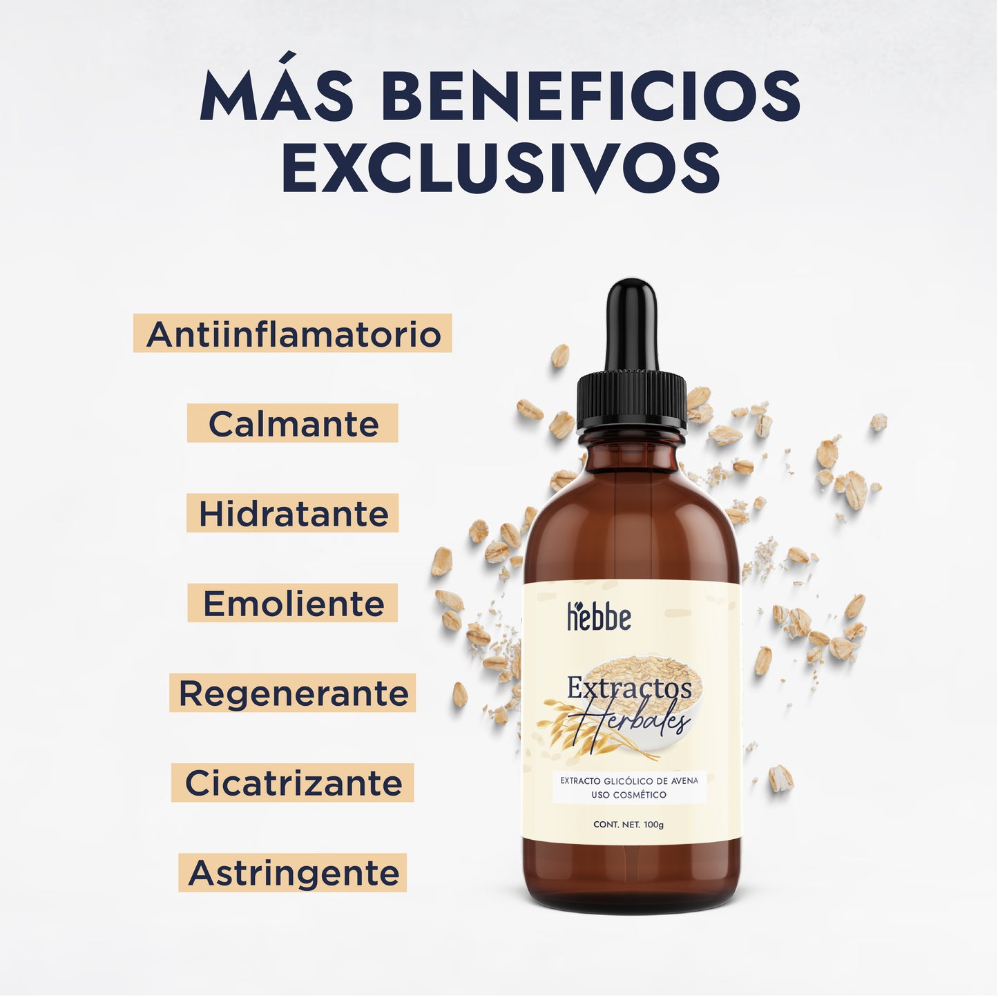 Extracto Glicólico de Avena | Facial, Corporal y Capilar | Activo Calmante, Anti-Irritante y Protector de la Barrera Cutánea