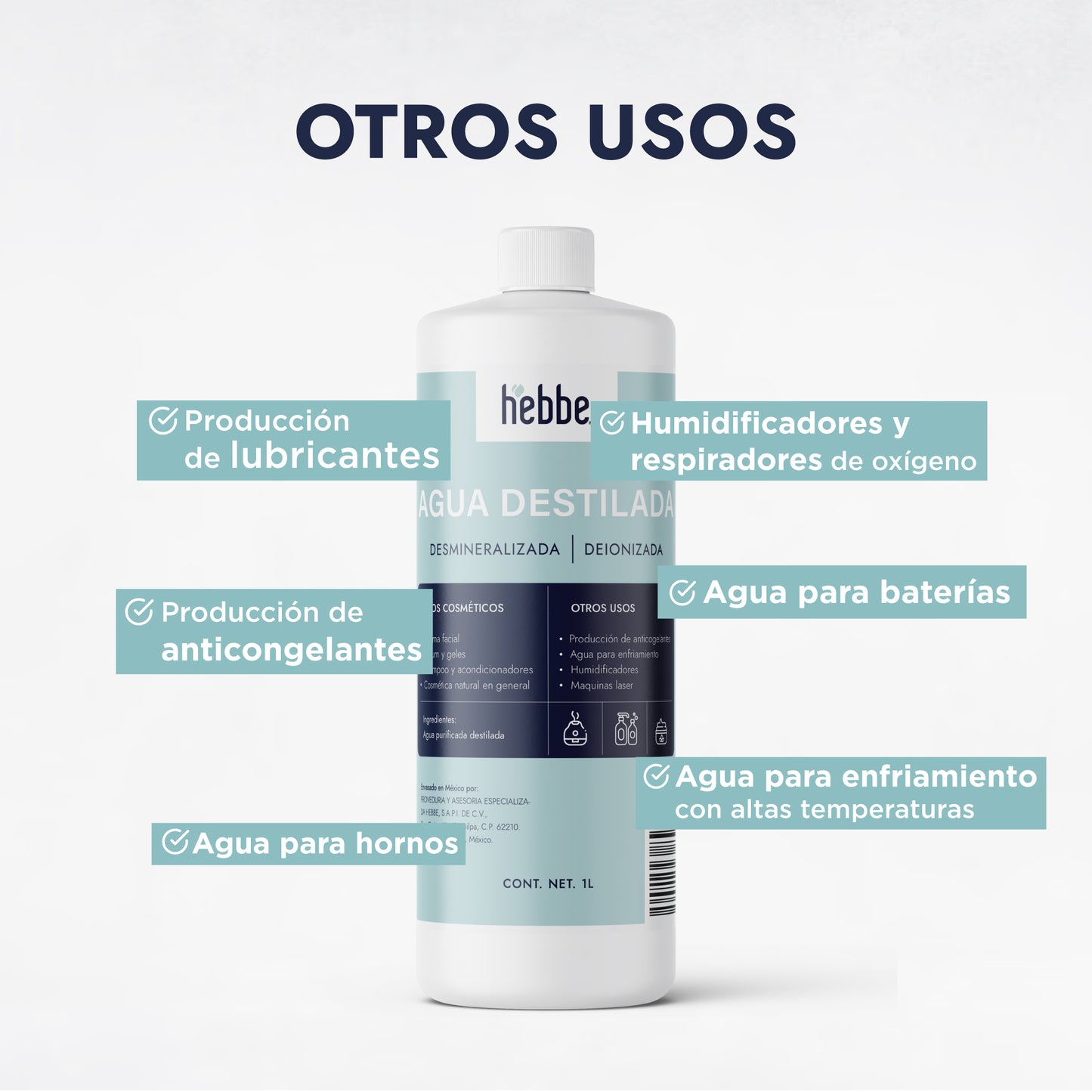 Agua Destilada (Aqua) | Solvente Universal y Base de Pureza | Estabilidad para Fórmulas Cosméticas
