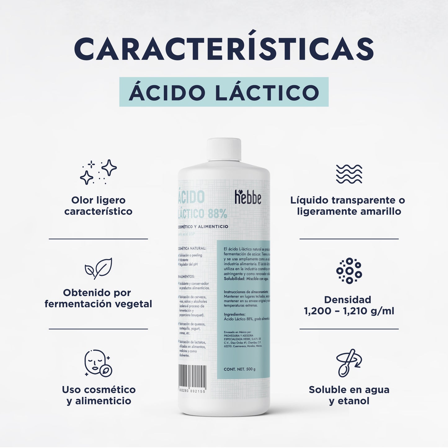 Ácido Láctico | Humectante, Exfoliante Suave e Ideal para Piel Sensible