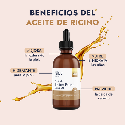 Aceite de Ricino y Almendras | Kit nutritivo facial | Nutrición Profunda, Crecimiento y Hidratación