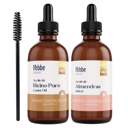 Aceite de Ricino y Almendras | Kit nutritivo facial | Nutrición Profunda, Crecimiento y Hidratación