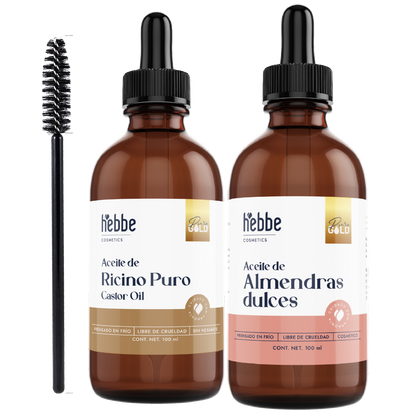 Aceite de Ricino y Almendras | Kit nutritivo facial | Nutrición Profunda, Crecimiento y Hidratación