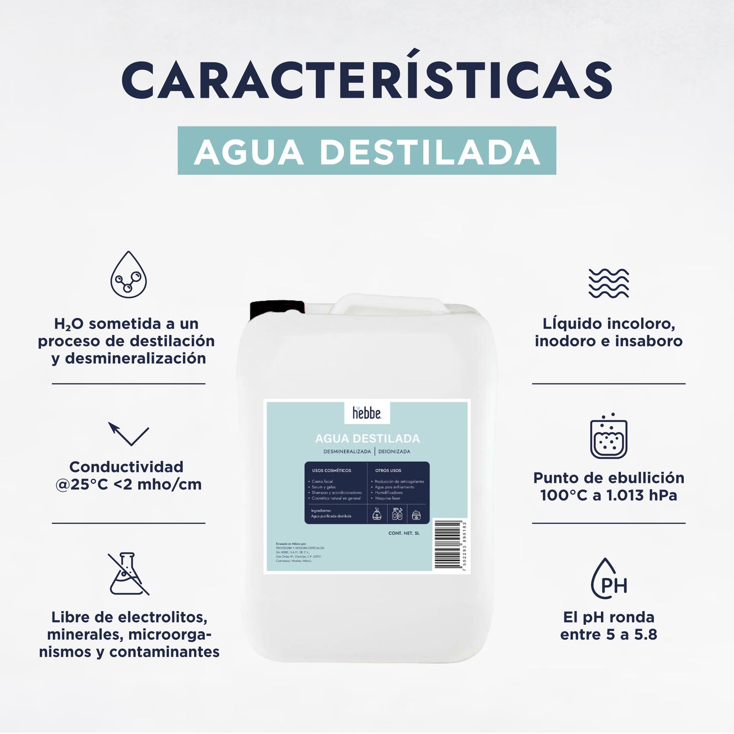 Agua Destilada (Aqua) | Solvente Universal y Base de Pureza | Estabilidad para Fórmulas Cosméticas