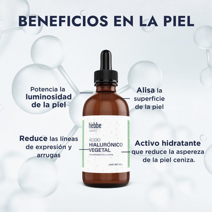 Ácido Hialurónico Vegetal | Hidratación Superficial y Filmógena | Alternativa Botánica Certificable