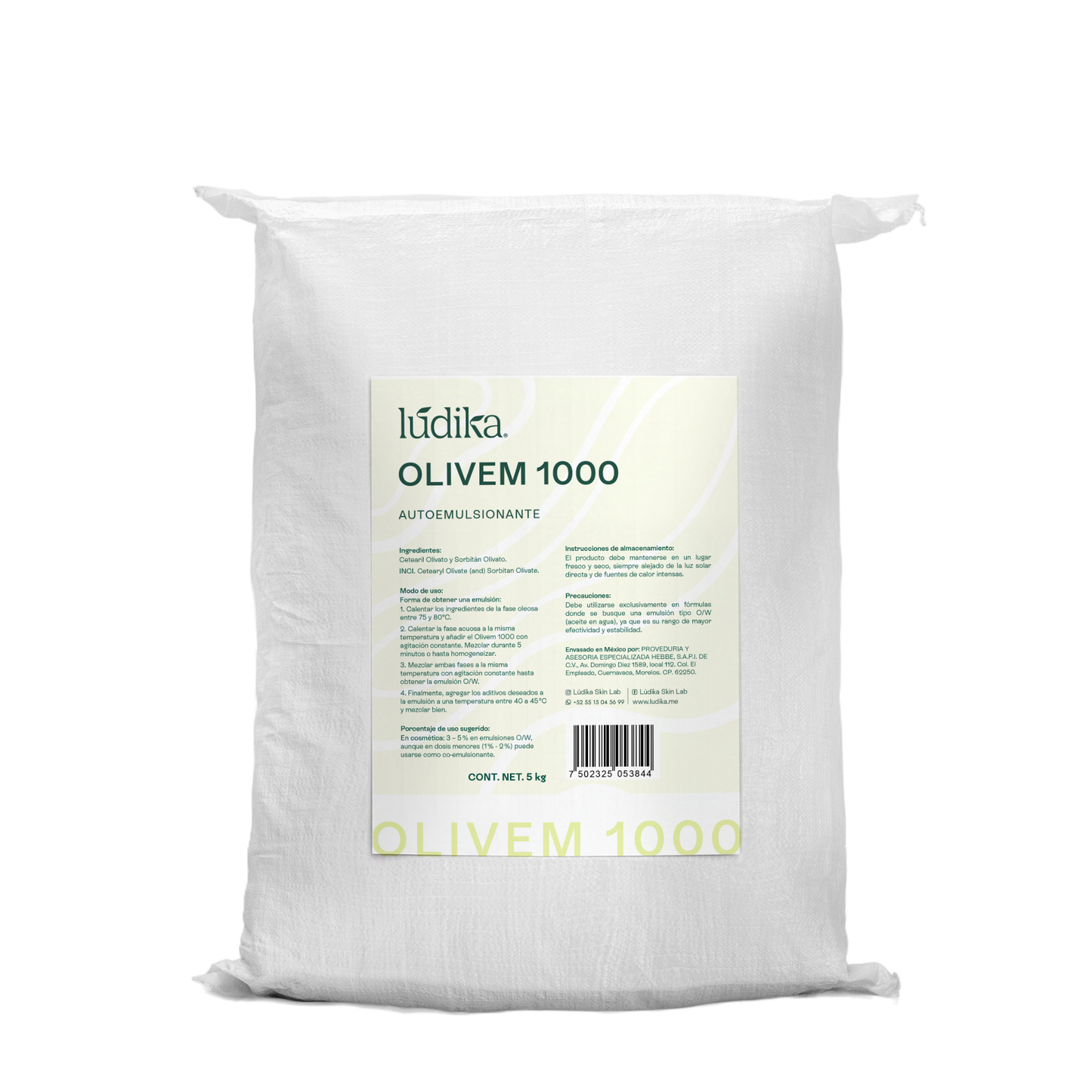 Olivem 1000 | Auto-emulsionante No Iónico O/W | Activo 100% vegetal