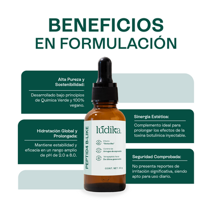 Peptid4 B-Like | Tetrapéptido facial | EFECTO BOTOX | Reduce las arrugas de expresión
