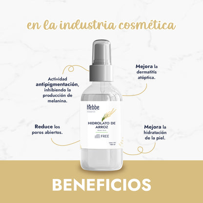 Hidrolato de Arroz Integral | Facial y Corporal | Iluminador, Calmante e Hidratante