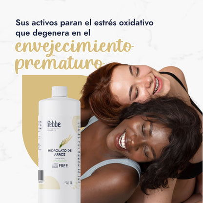 Hidrolato de Arroz Integral | Facial y Corporal | Iluminador, Calmante e Hidratante