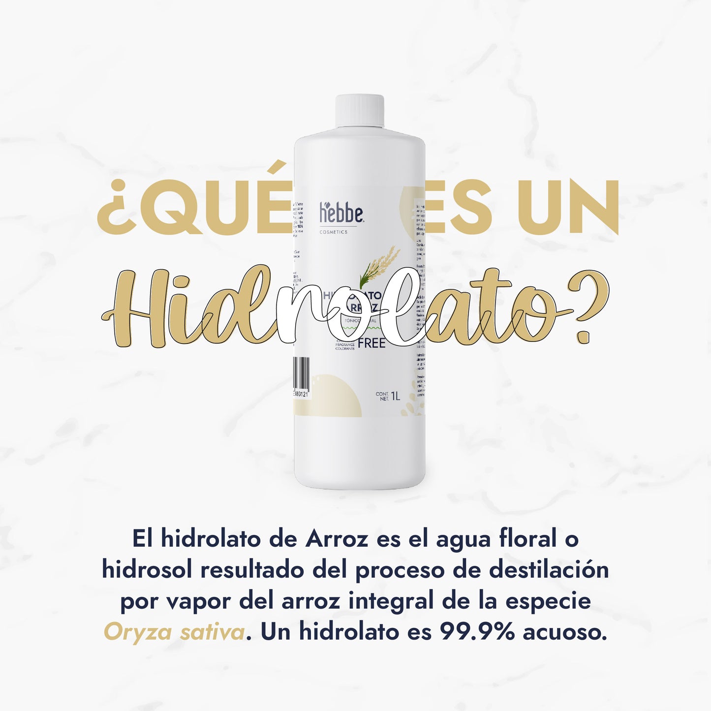 Hidrolato de Arroz Integral | Facial y Corporal | Iluminador, Calmante e Hidratante