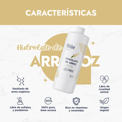 Hidrolato de Arroz Integral | Facial y Corporal | Iluminador, Calmante e Hidratante
