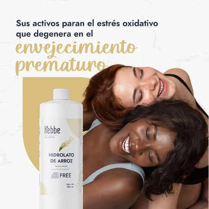 Hidrolato de Arroz Integral | Facial y Corporal | Iluminador, Calmante e Hidratante