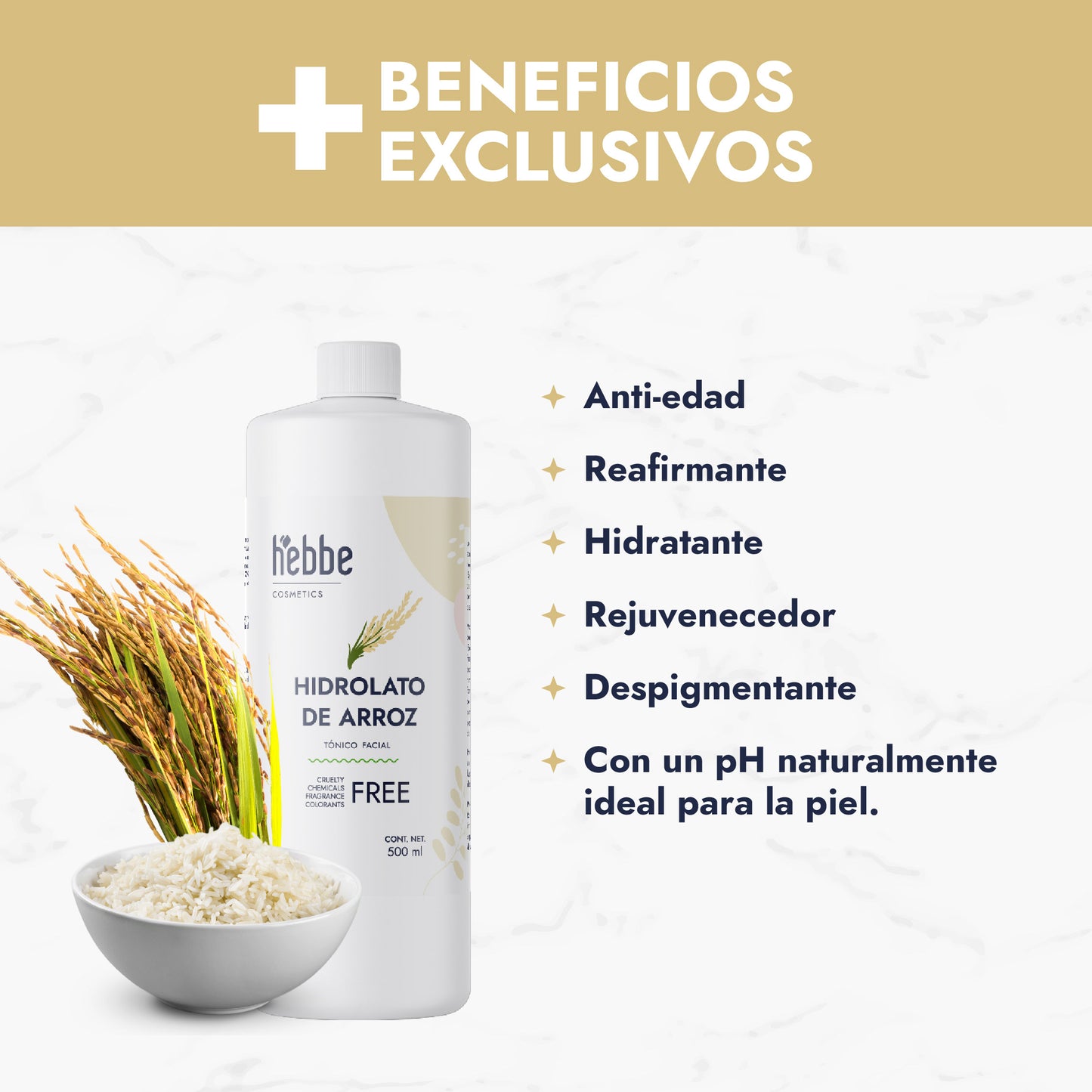 Hidrolato de Arroz Integral | Facial y Corporal | Iluminador, Calmante e Hidratante