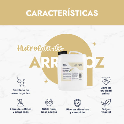 Hidrolato de Arroz Integral | Facial y Corporal | Iluminador, Calmante e Hidratante