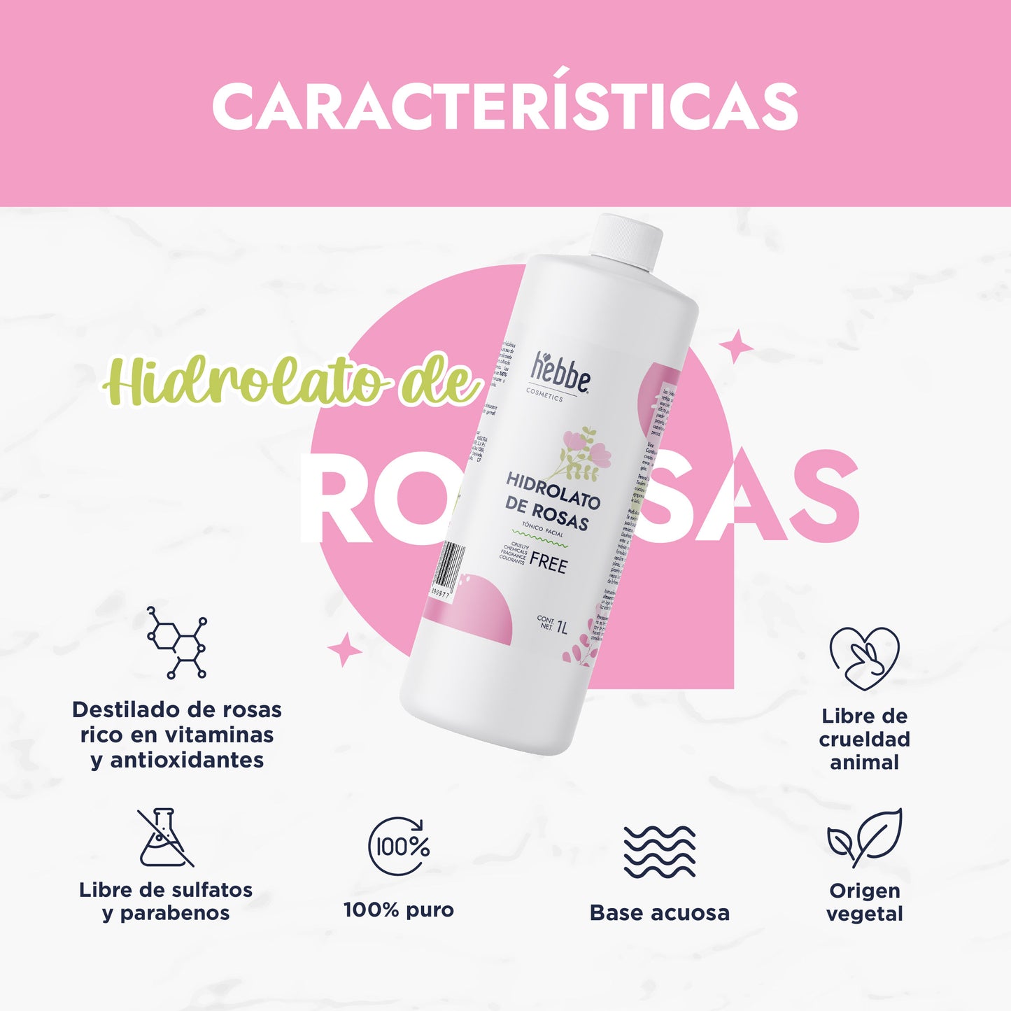 Hidrolato de Rosa Damascena | Facial y Corporal | Antiedad, Calmante y Regenerador