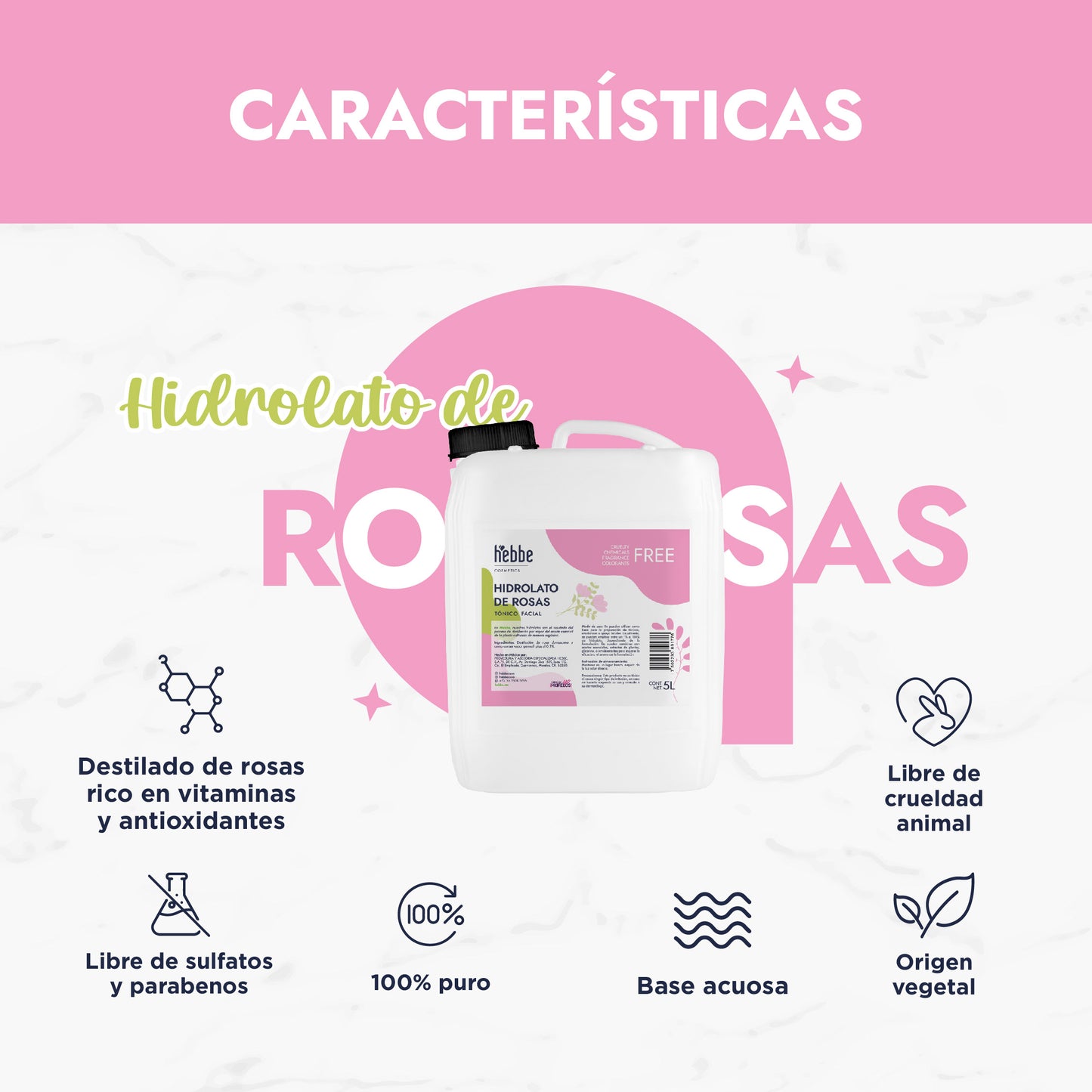 Hidrolato de Rosa Damascena | Facial y Corporal | Antiedad, Calmante y Regenerador