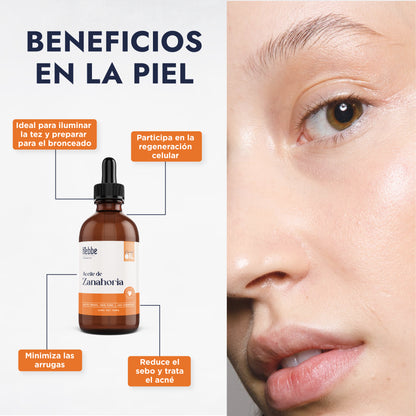 Aceite de Zanahoria Natural | Facial y Corporal | Antioxidante, Regenerador Antiedad y Protector Natural