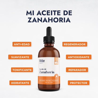 Aceite de Zanahoria Natural | Facial y Corporal | Antioxidante, Regenerador Antiedad y Protector Natural