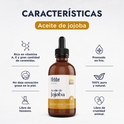 Aceite de Jojoba Cera natural | Facial, Capilar y Corporal | Seborregulador, Hidratante y Antioxidante Natural