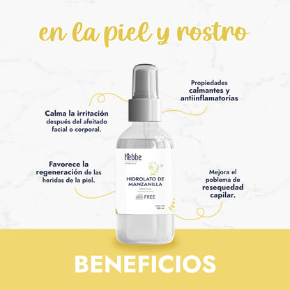 Hidrolato de Manzanilla | Facial y Corporal | Calmante, Descongestivo y Reparador