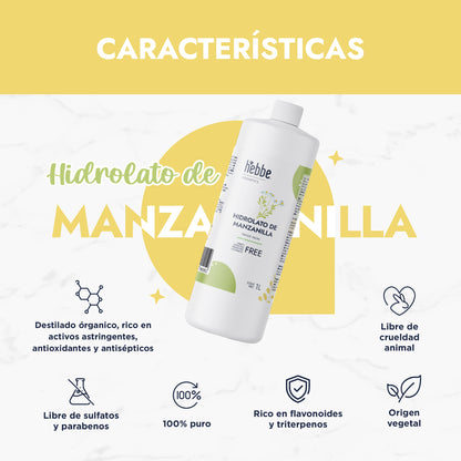 Hidrolato de Manzanilla | Facial y Corporal | Calmante, Descongestivo y Reparador