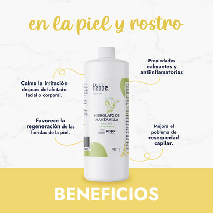 Hidrolato de Manzanilla | Facial y Corporal | Calmante, Descongestivo y Reparador