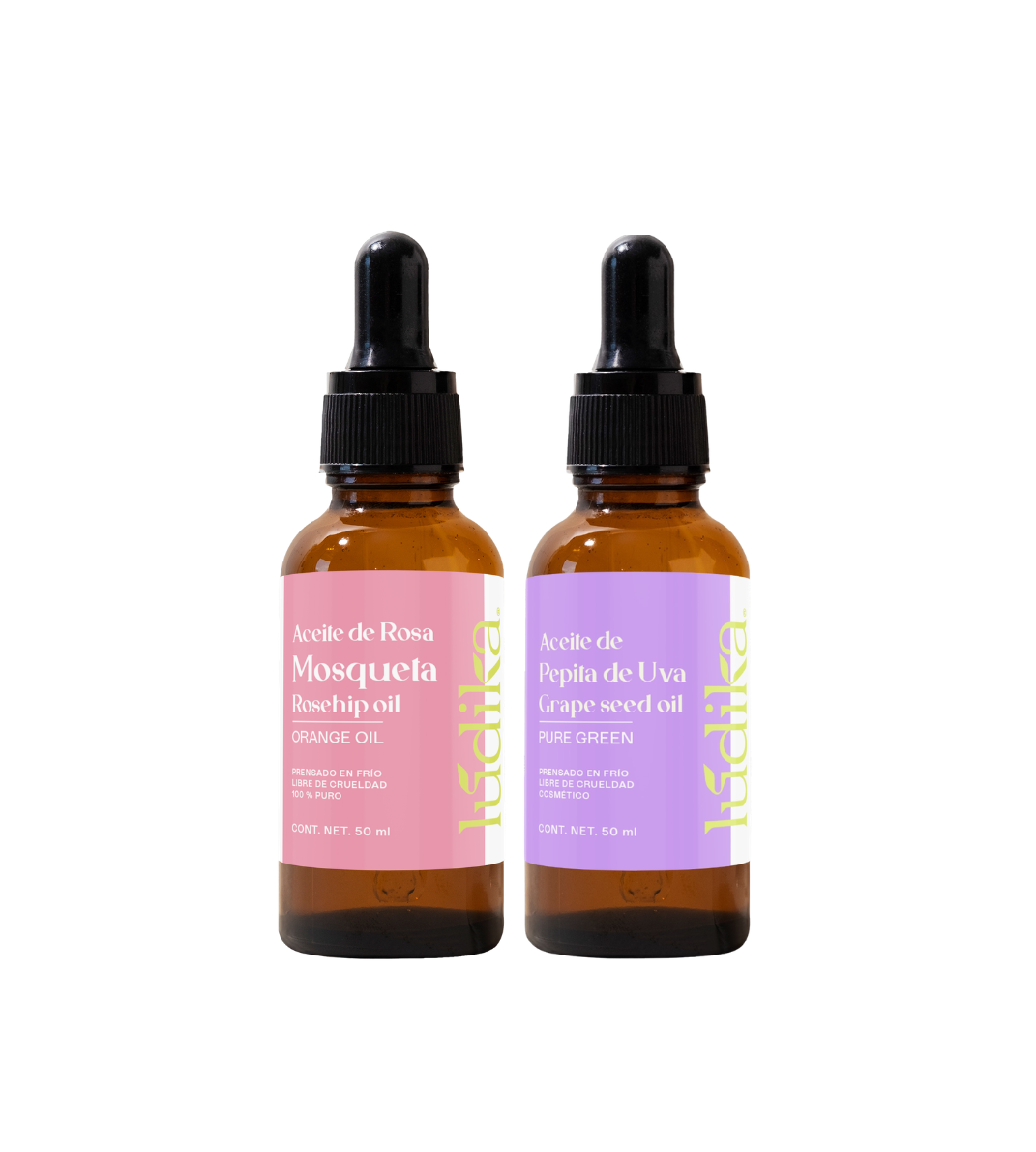 Aceites de Rosa Mosqueta y Pepita de Uva | Kit  Facial Lúdika | Nutrición y suavidad