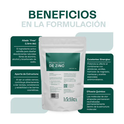 Ricinoleato de Zinc | Agente Desodorante Natural | Neutralizador Molecular de Olores