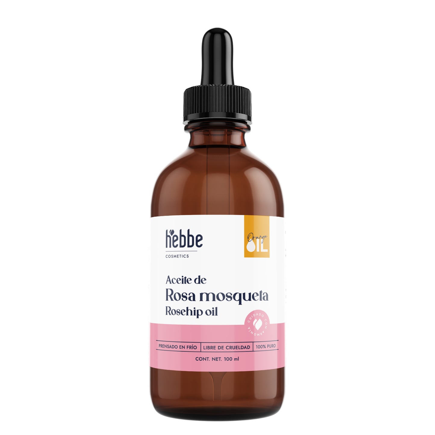 Aceite de Rosa Mosqueta Hebbe Virgen | Facial y corporal | Regenerador, AntiEdad, AntiEstrias y Hidratante en zona de contorno de ojos