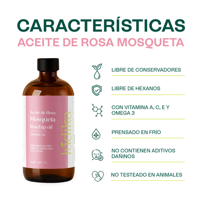 Aceite de Rosa Mosqueta Virgen | Facial y corporal | Regenerador, AntiEdad, AntiEstrias y Potente Hidratante en zona de contorno de ojos