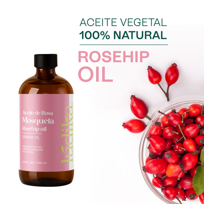 Aceite de Rosa Mosqueta Virgen | Facial y corporal | Regenerador, AntiEdad, AntiEstrias y Potente Hidratante en zona de contorno de ojos