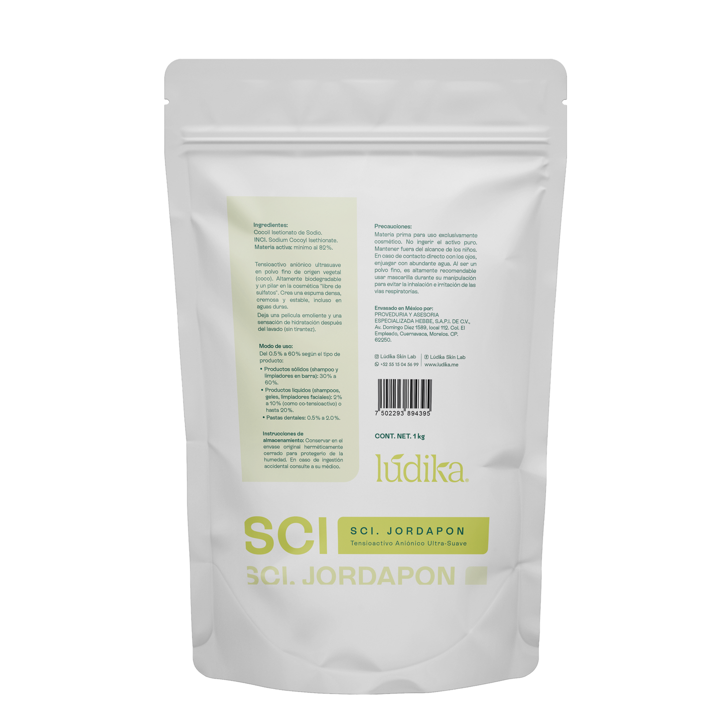 (SCI) Jordapon | Tensioactivo de Cosmética Sólida | Limpiador Sulfate-Free y Espuma Cremosa