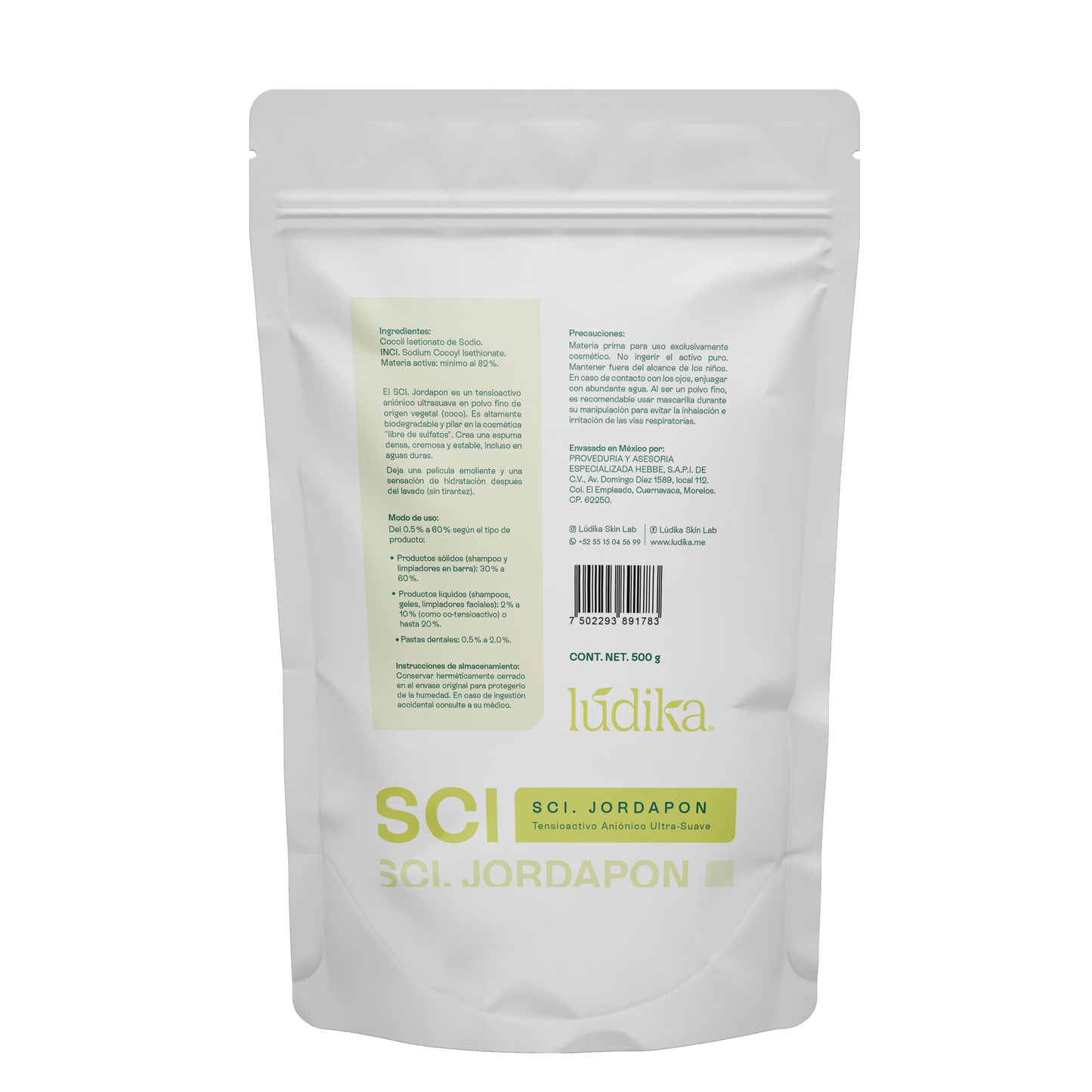 (SCI) Jordapon | Tensioactivo de Cosmética Sólida | Limpiador Sulfate-Free y Espuma Cremosa