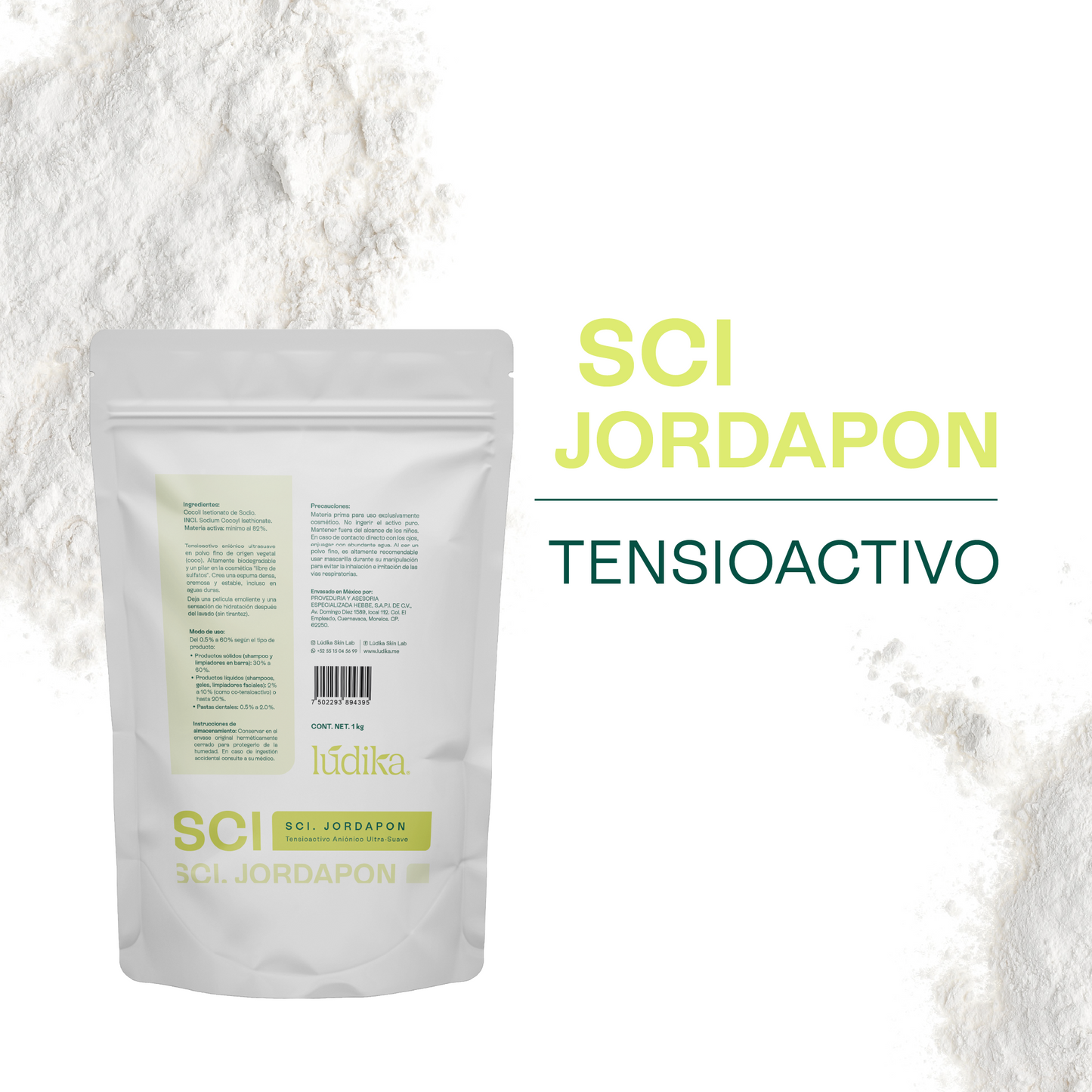 (SCI) Jordapon | Tensioactivo de Cosmética Sólida | Limpiador Sulfate-Free y Espuma Cremosa